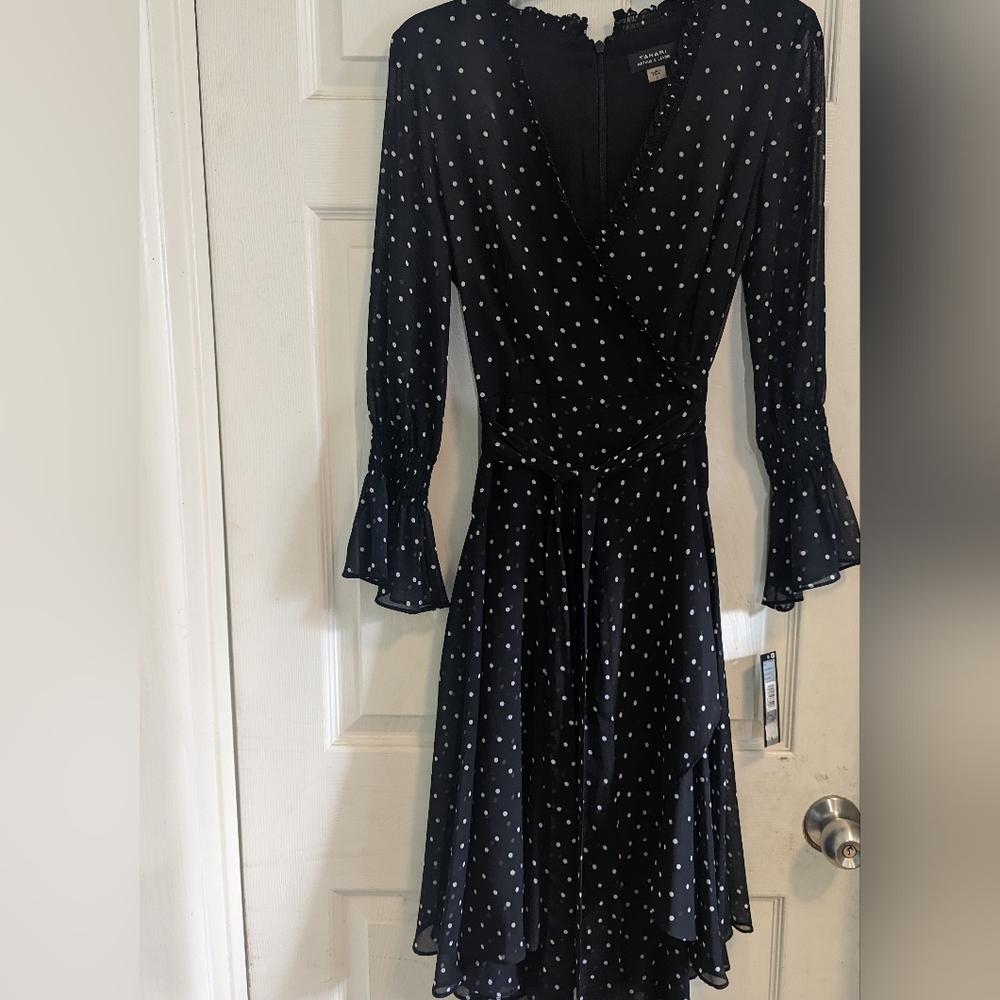 Tahari polka dot dress